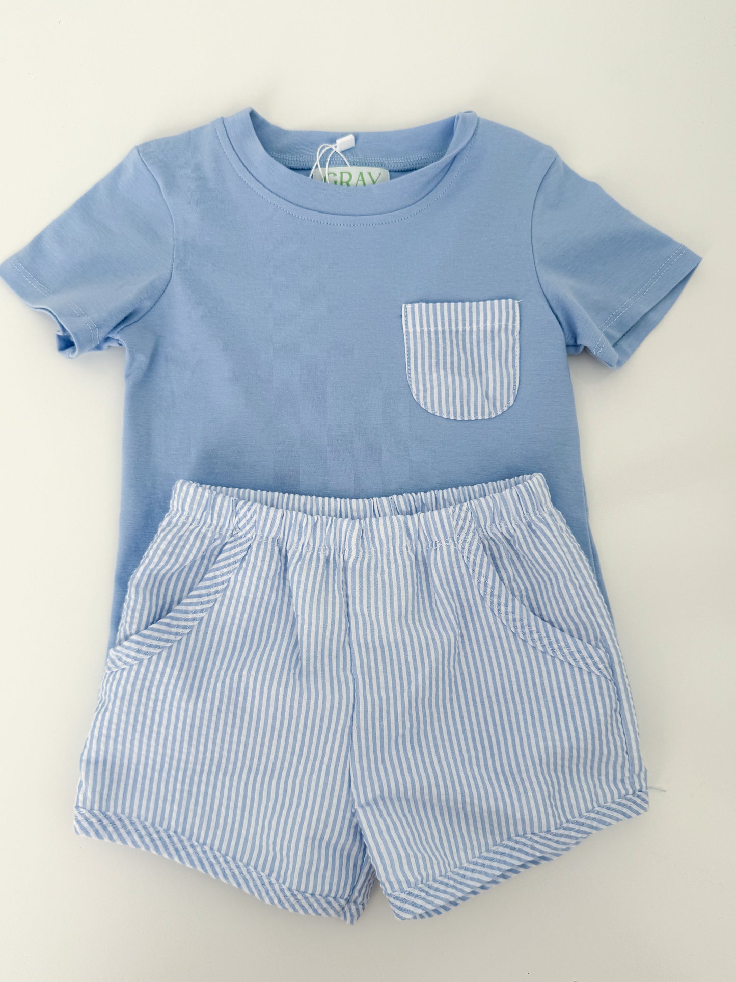 Benton Seersucker Shortie Set
