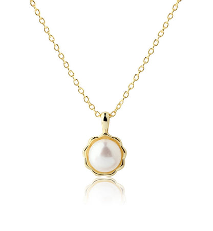 Meredith 14K Gold-Plated White Pearl Necklace
