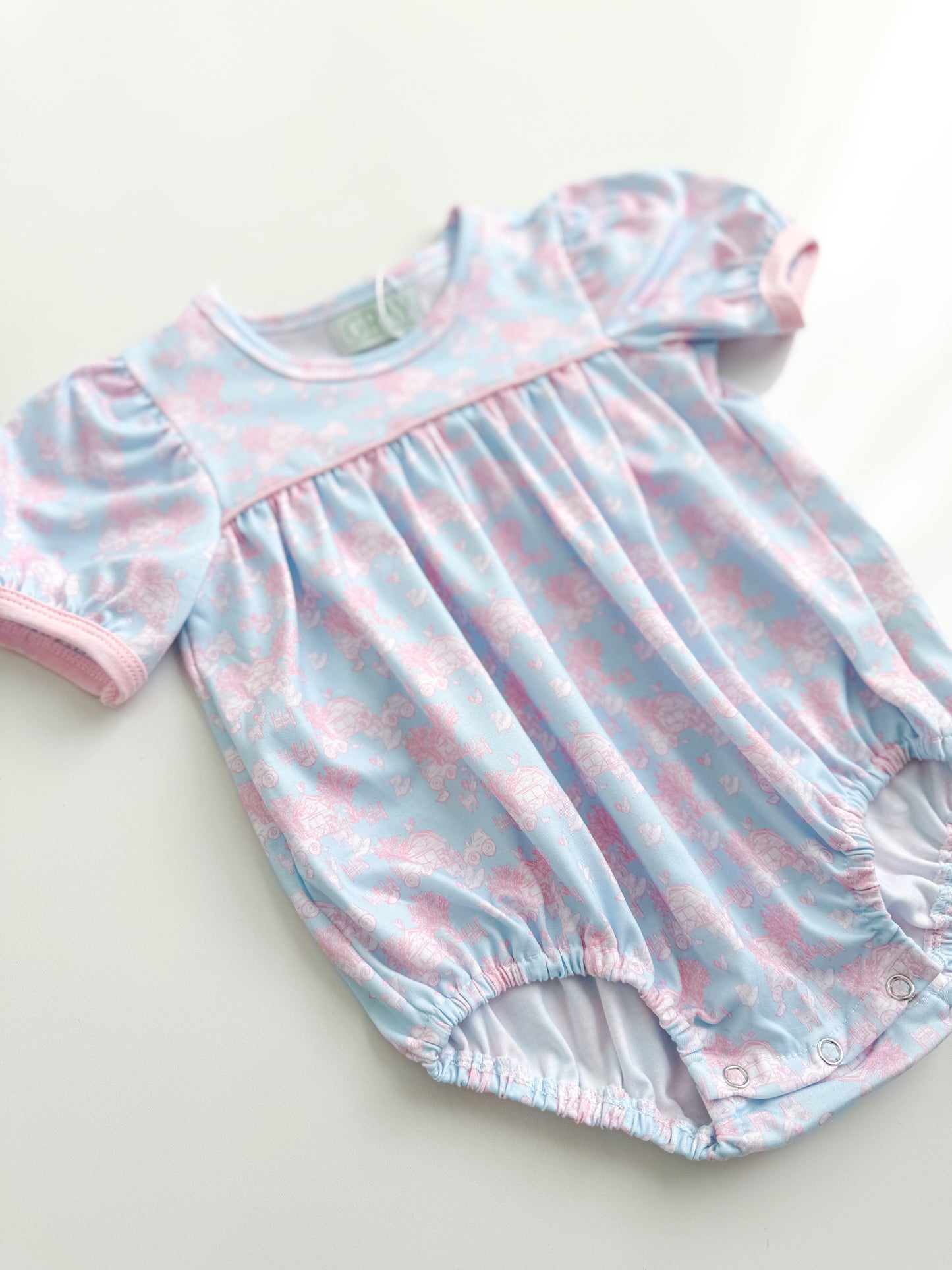 Pink Farm Toile Bubble