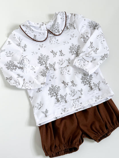 Pointer Toile Boys Bubble Short Set