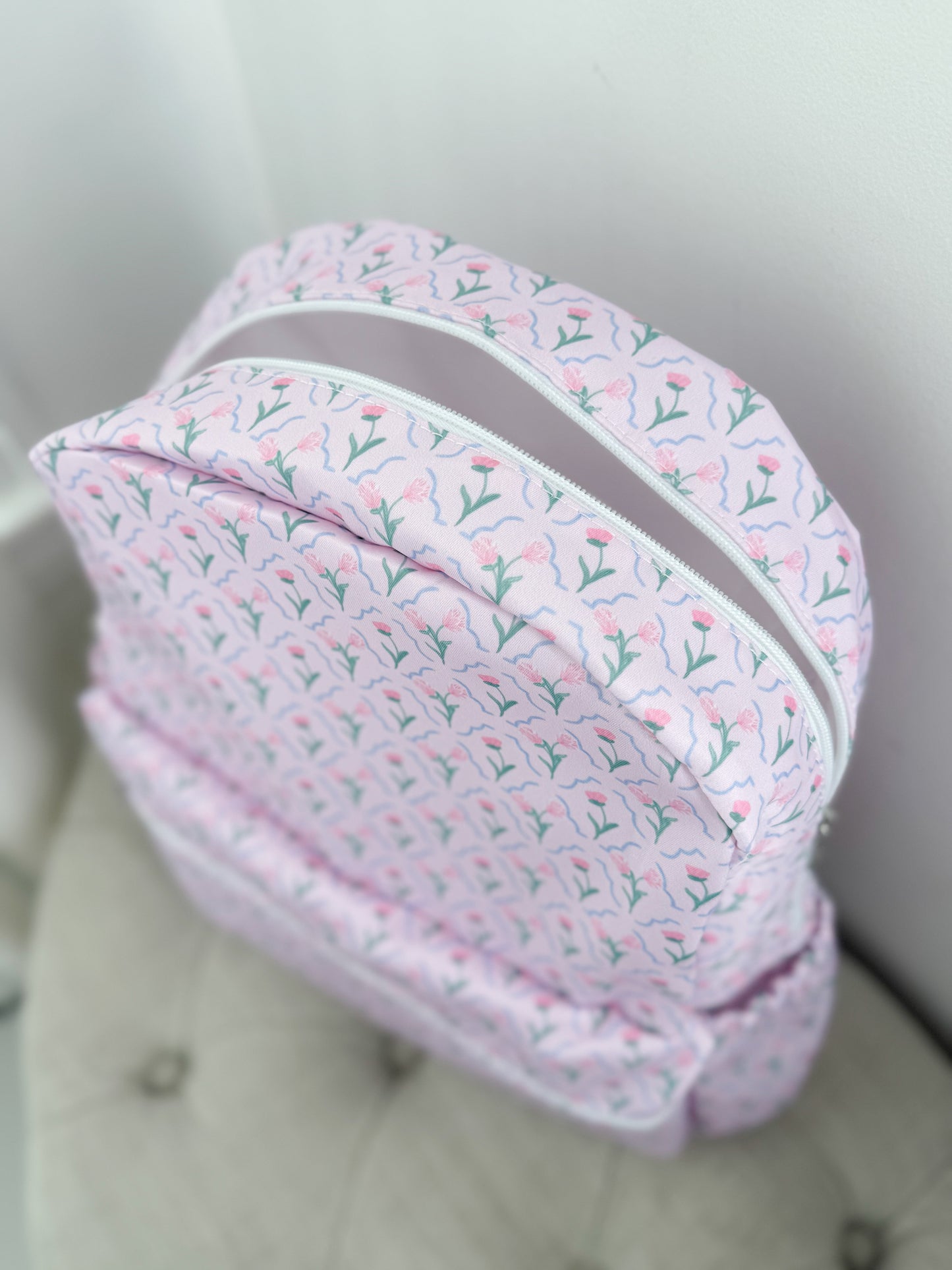 Pink Petal Floral Full Size Backpack