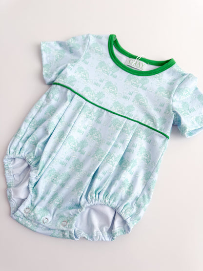 Green Farm Toile Boys Bubble