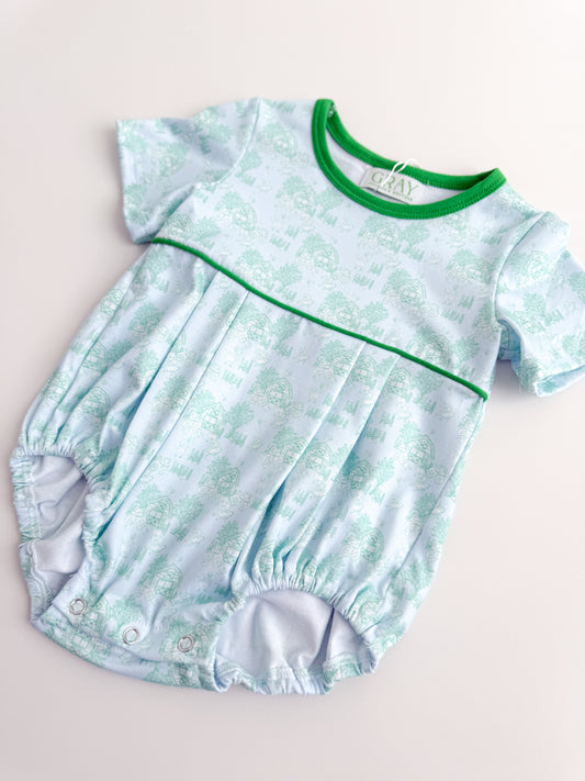 Green Farm Toile Boys Bubble