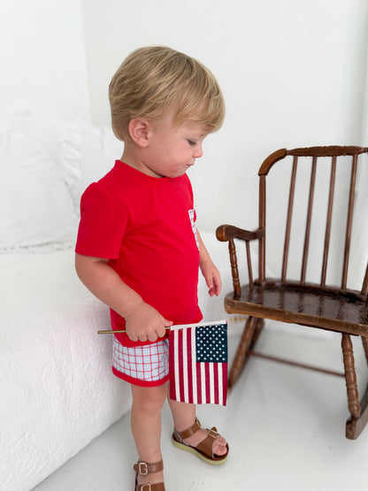 Patriot Plaid Shortie Set