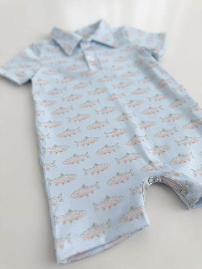 Reeling In Polo Romper