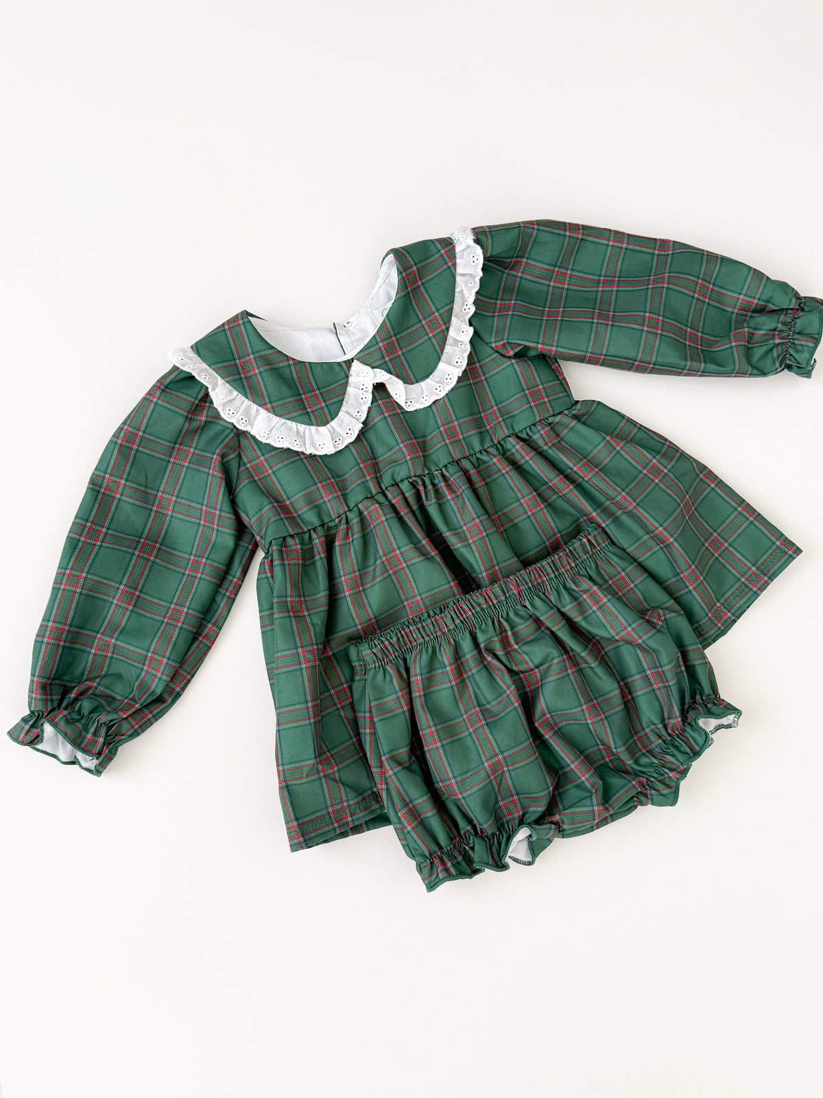 Penny Christmas Plaid Bloomer Set