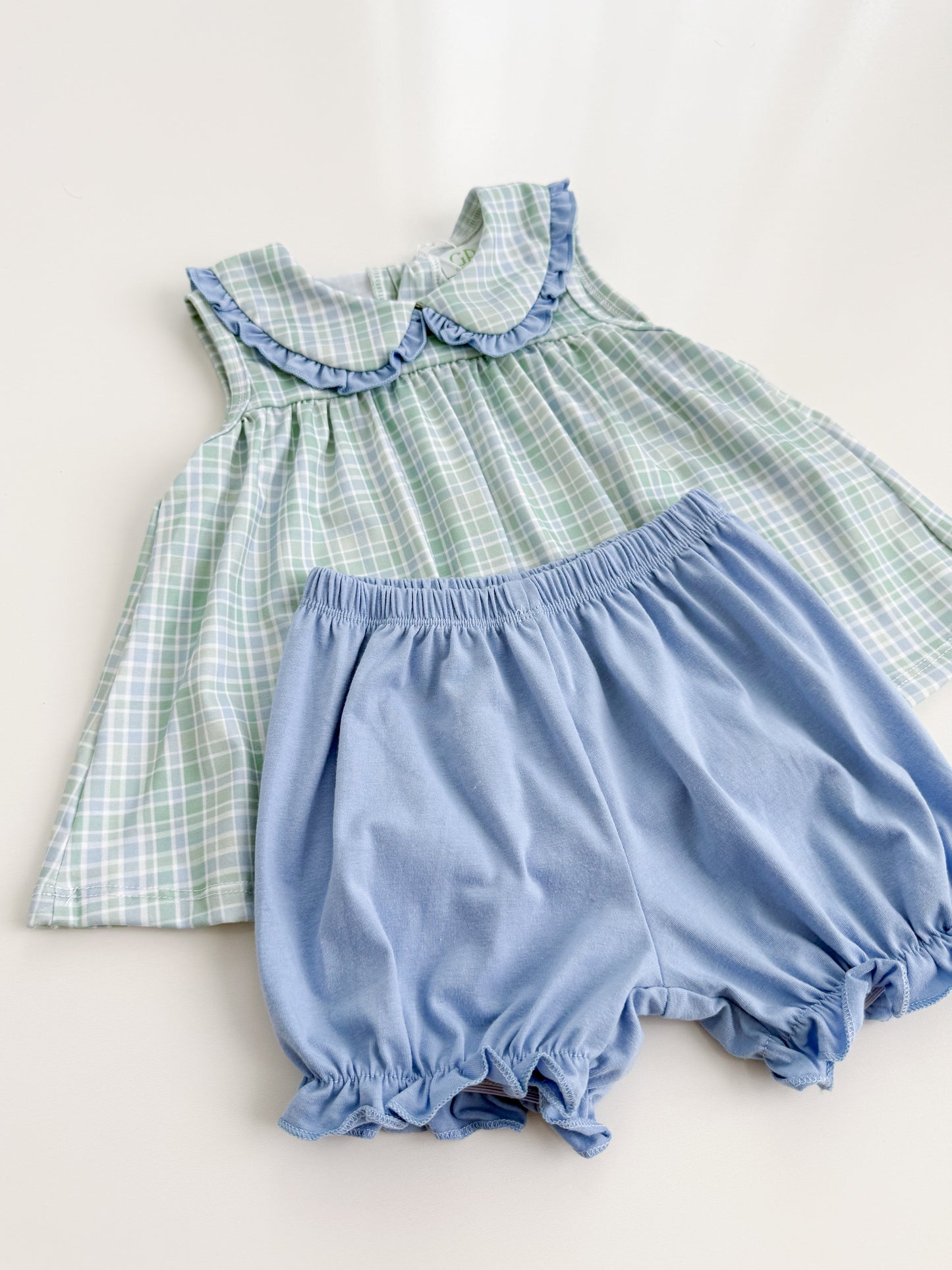 Lincoln Plaid Girls Bloomer Short Set