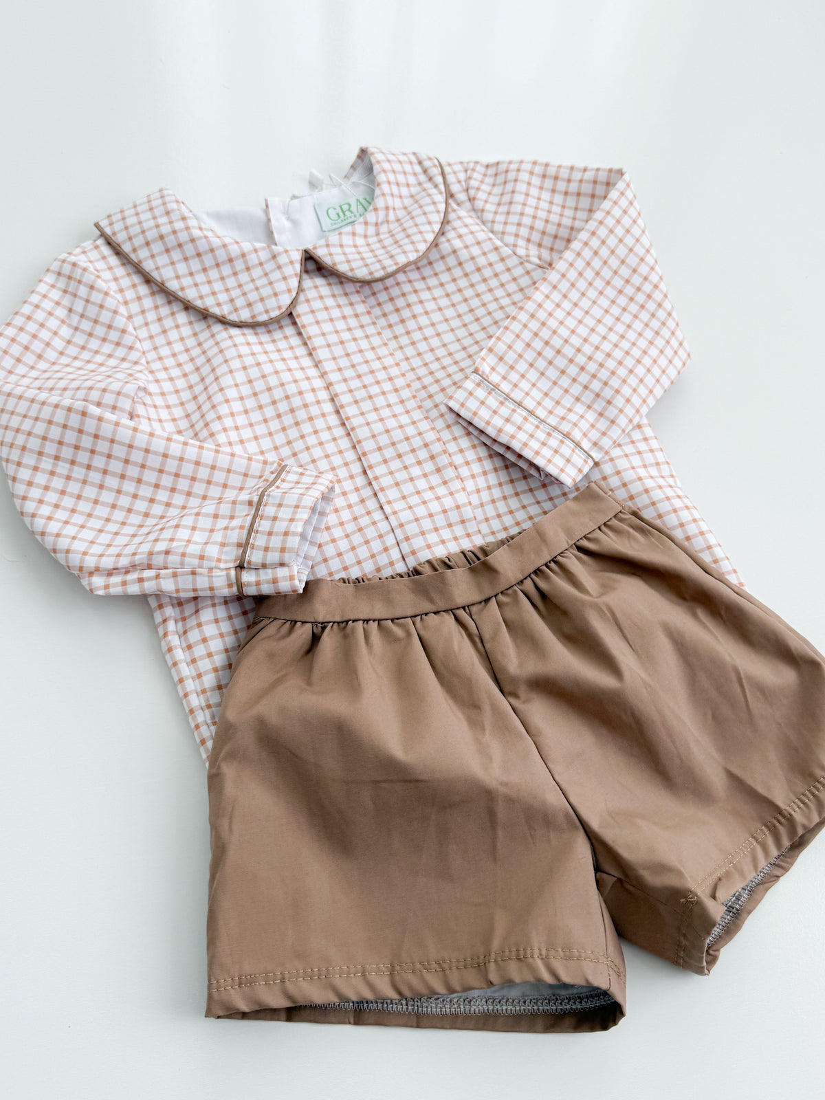 William Plaid Short Set