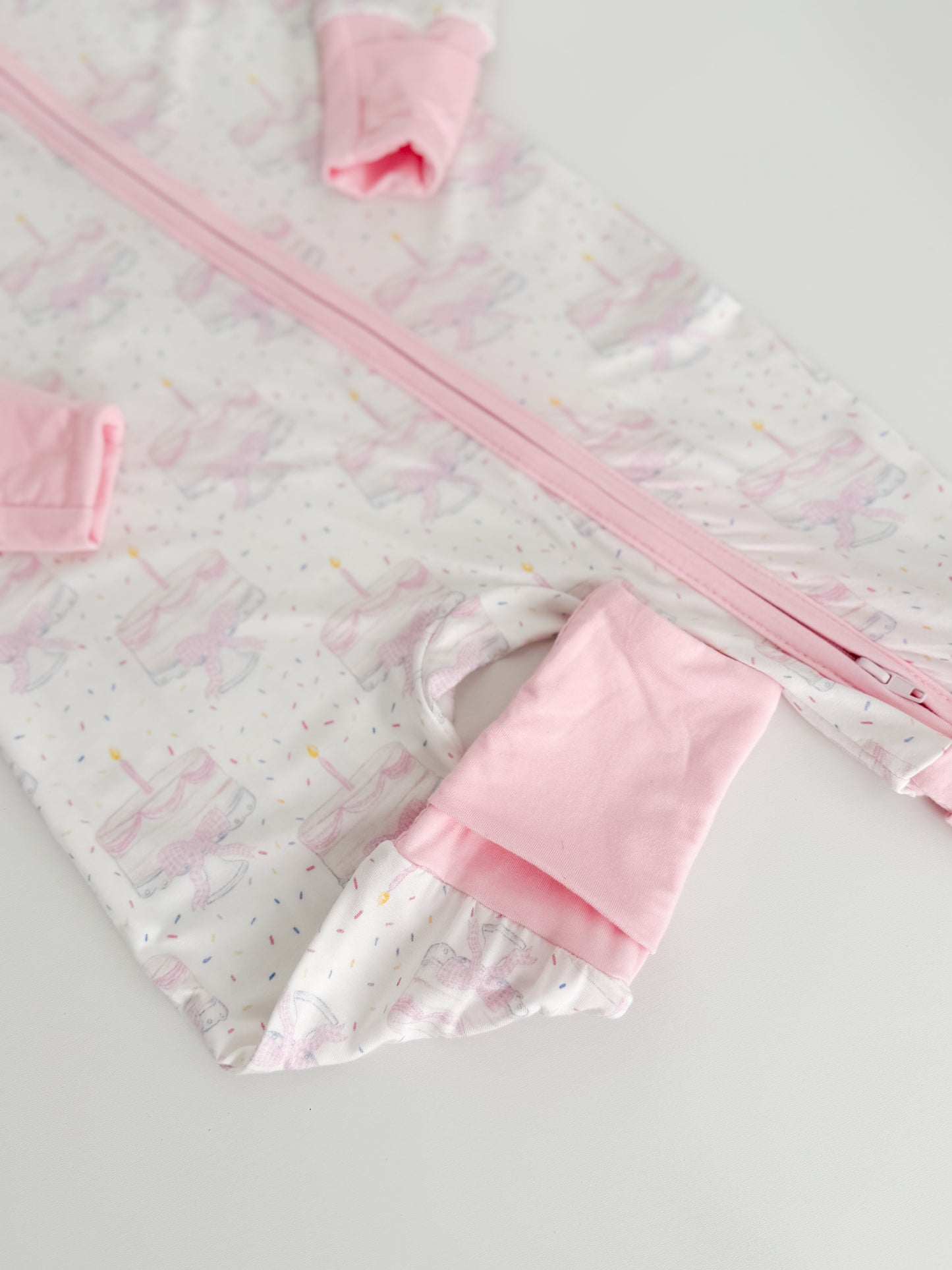Happy Birthday Bamboo Romper - Pink