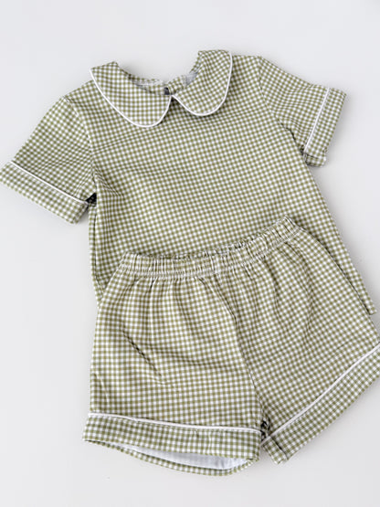 Paxton Green Gingham Set