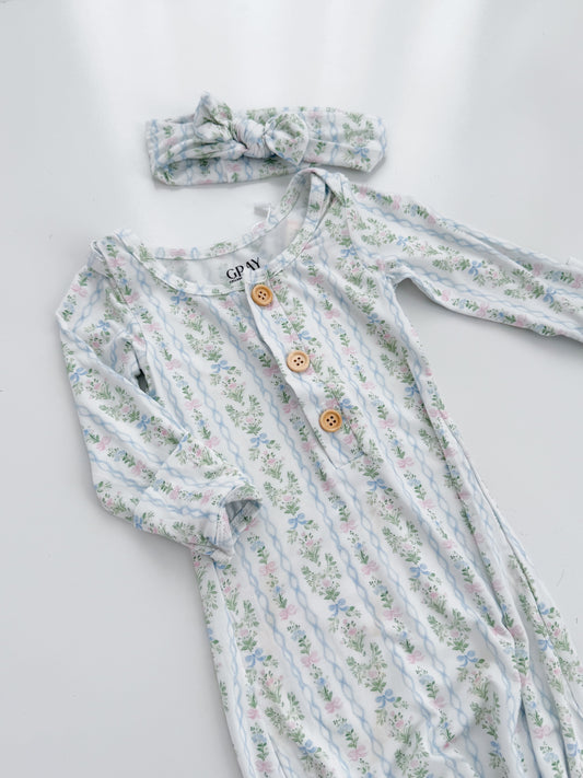 Marlowe Floral Knotted Gown Set