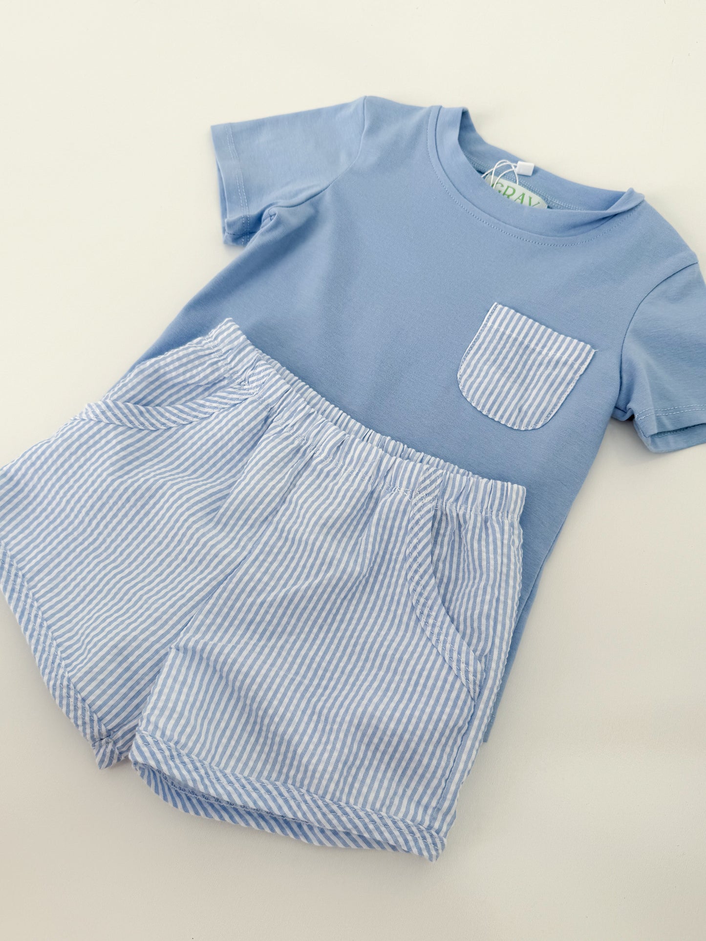 Benton Seersucker Shortie Set