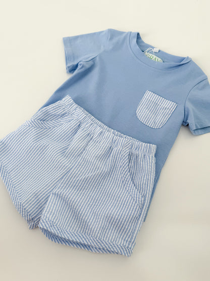 Benton Seersucker Shortie Set