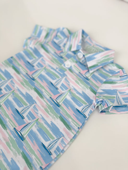 Sail Away Boys Romper