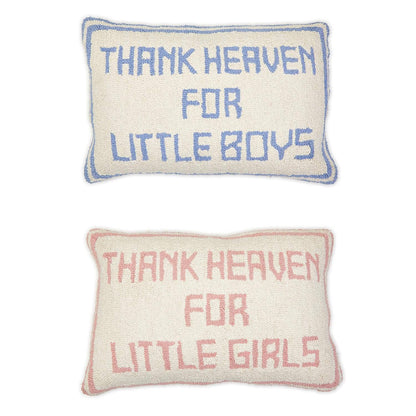 Thank Heaven Punch Embroidery Decorative Throw Pillow
