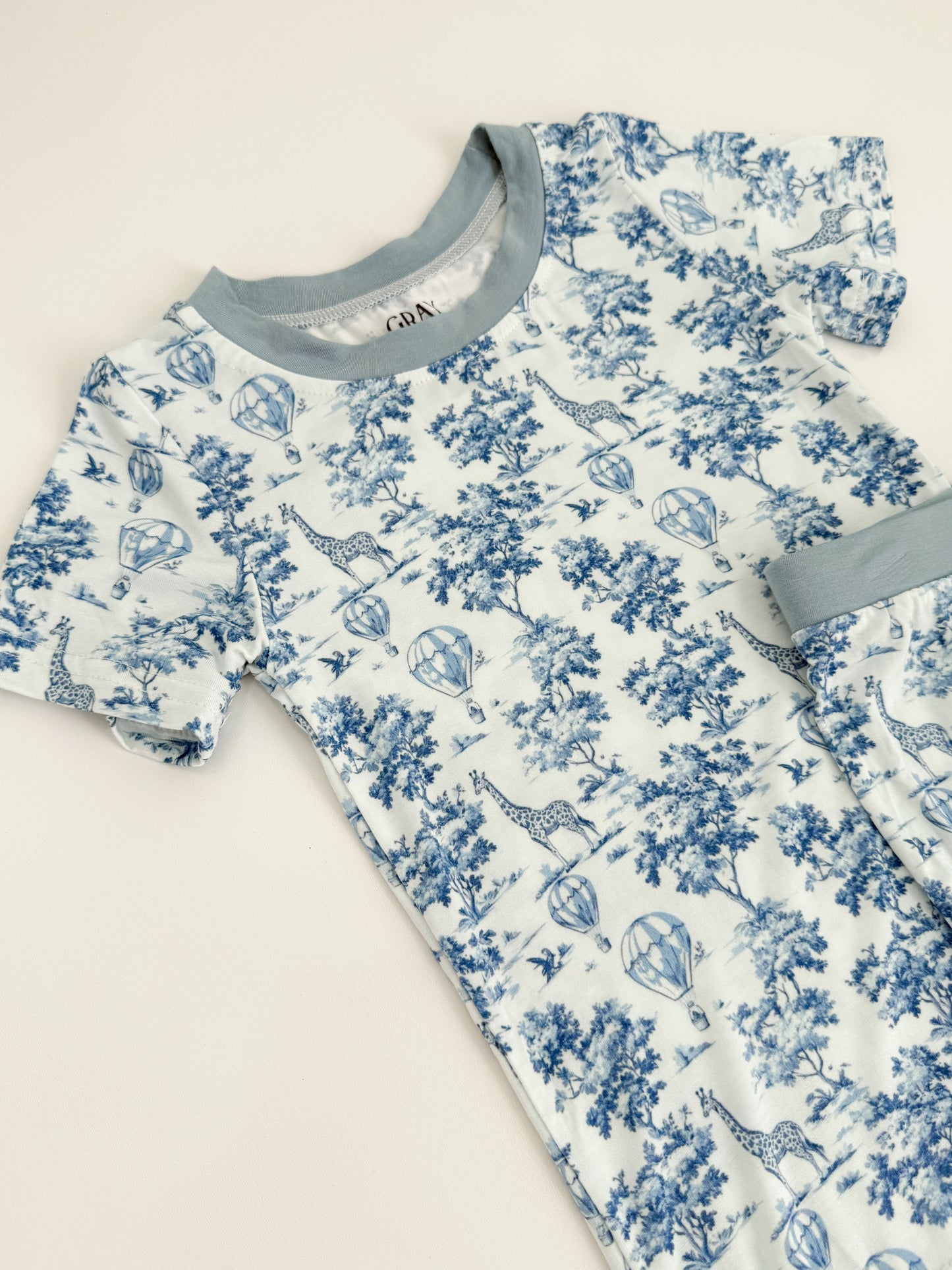Safari Toile Bamboo Shortie Set