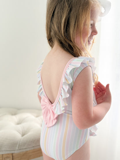 Candi Stripe Girls Swimsuit
