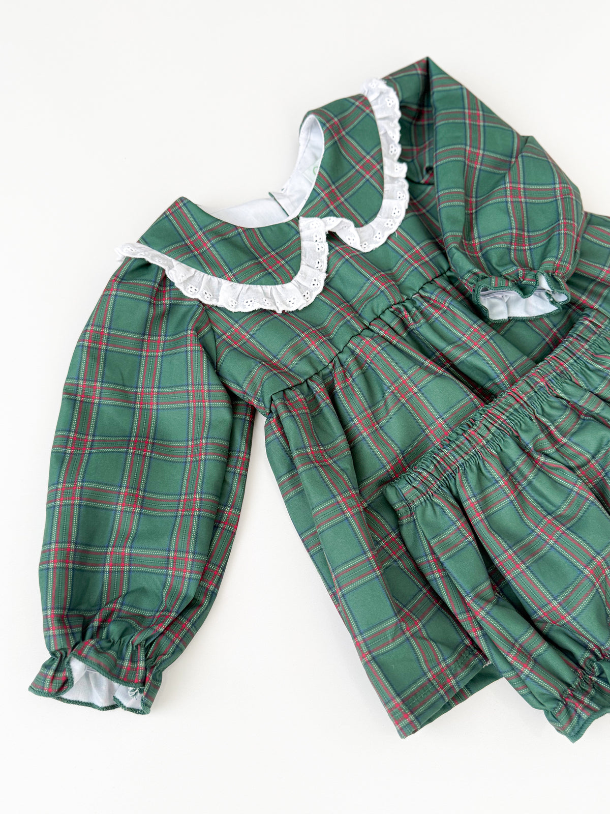 Penny Christmas Plaid Bloomer Set