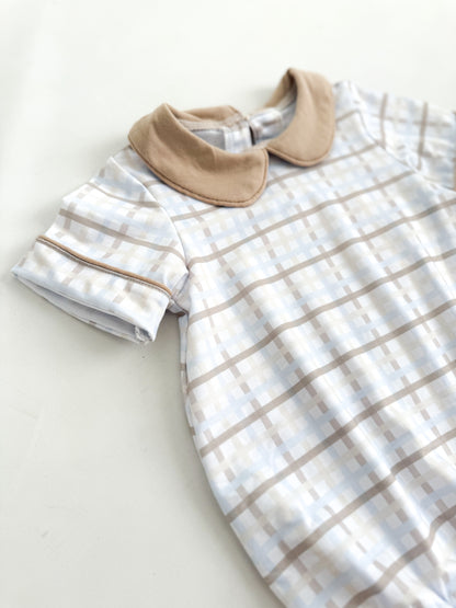 Teddy Plaid Boys Bubble