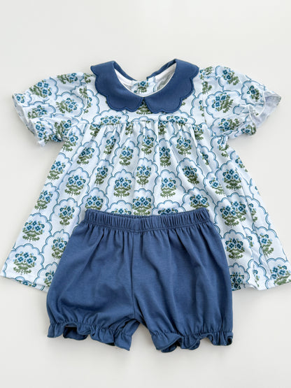 Lennon Scallop Collar Bloomer Set
