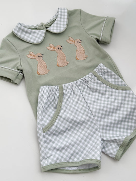 Bunny Trio Peter Pan Short Set