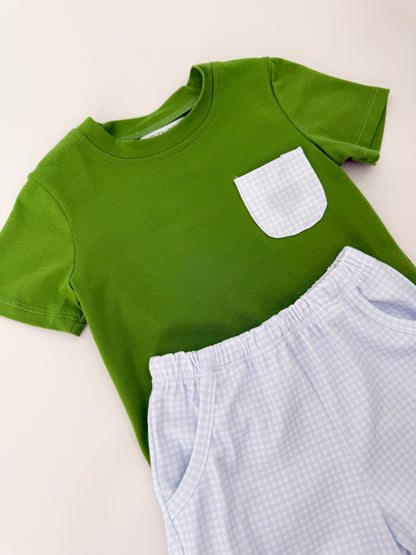 Liam Gingham Shortie Set