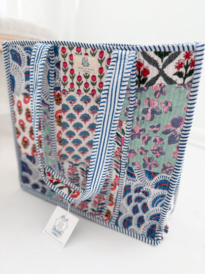 Wildflower Patch | Regular Quilted Tote Bag 