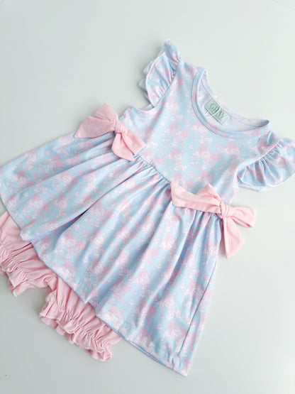 Pink Farm Toile Bloomer Short Set
