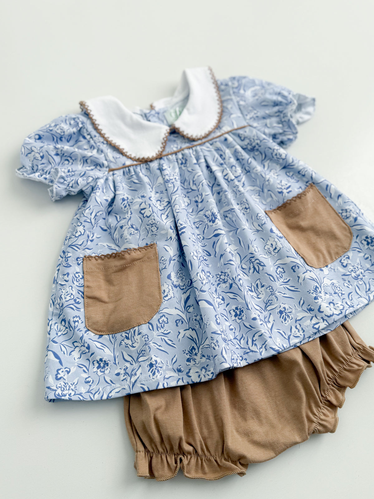 Bleu Floral Bloomer Set