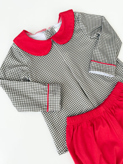 Holly Gingham Peter Pan Set