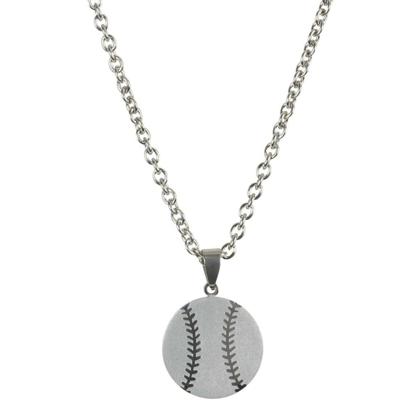 Baseball Pray Hard Necklace 24"