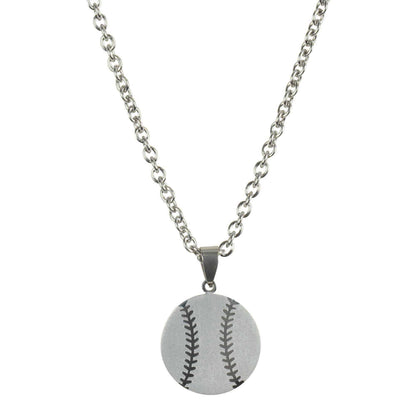 Baseball Pray Hard Necklace 24"