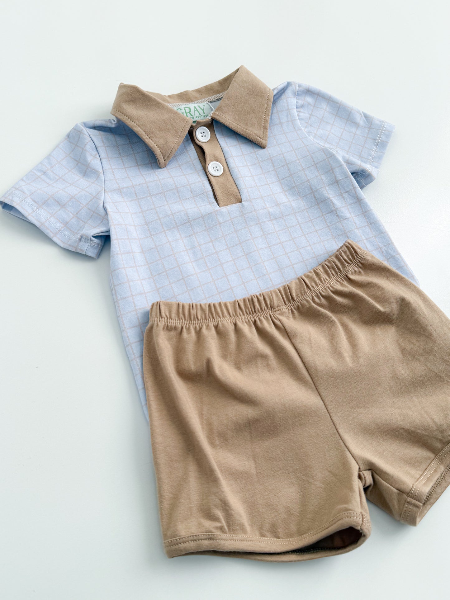 Abel Plaid Shortie Set