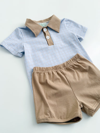 Abel Plaid Shortie Set