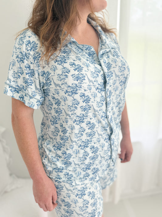 Safari Toile Bamboo Mom Set