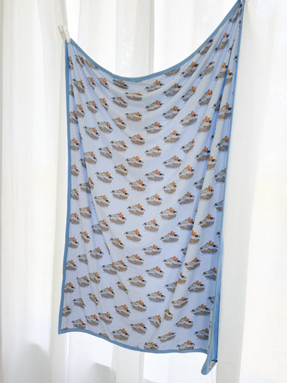 Noah's Ark Bamboo Buggy Blanket