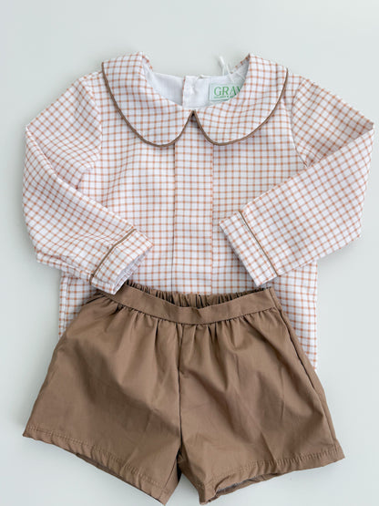 William Plaid Short Set