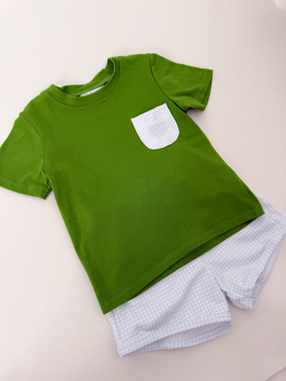 Liam Gingham Shortie Set