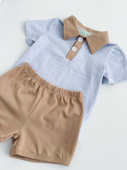 Abel Plaid Shortie Set
