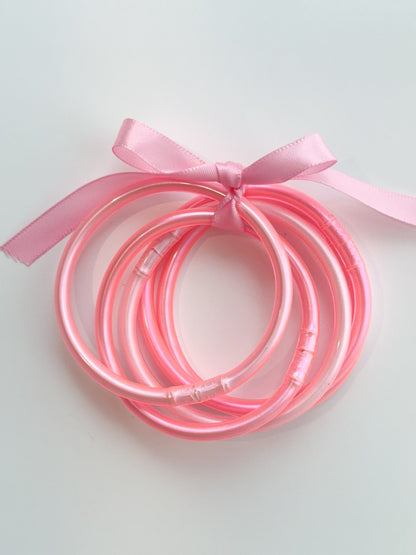 Pink Jelly Bangles