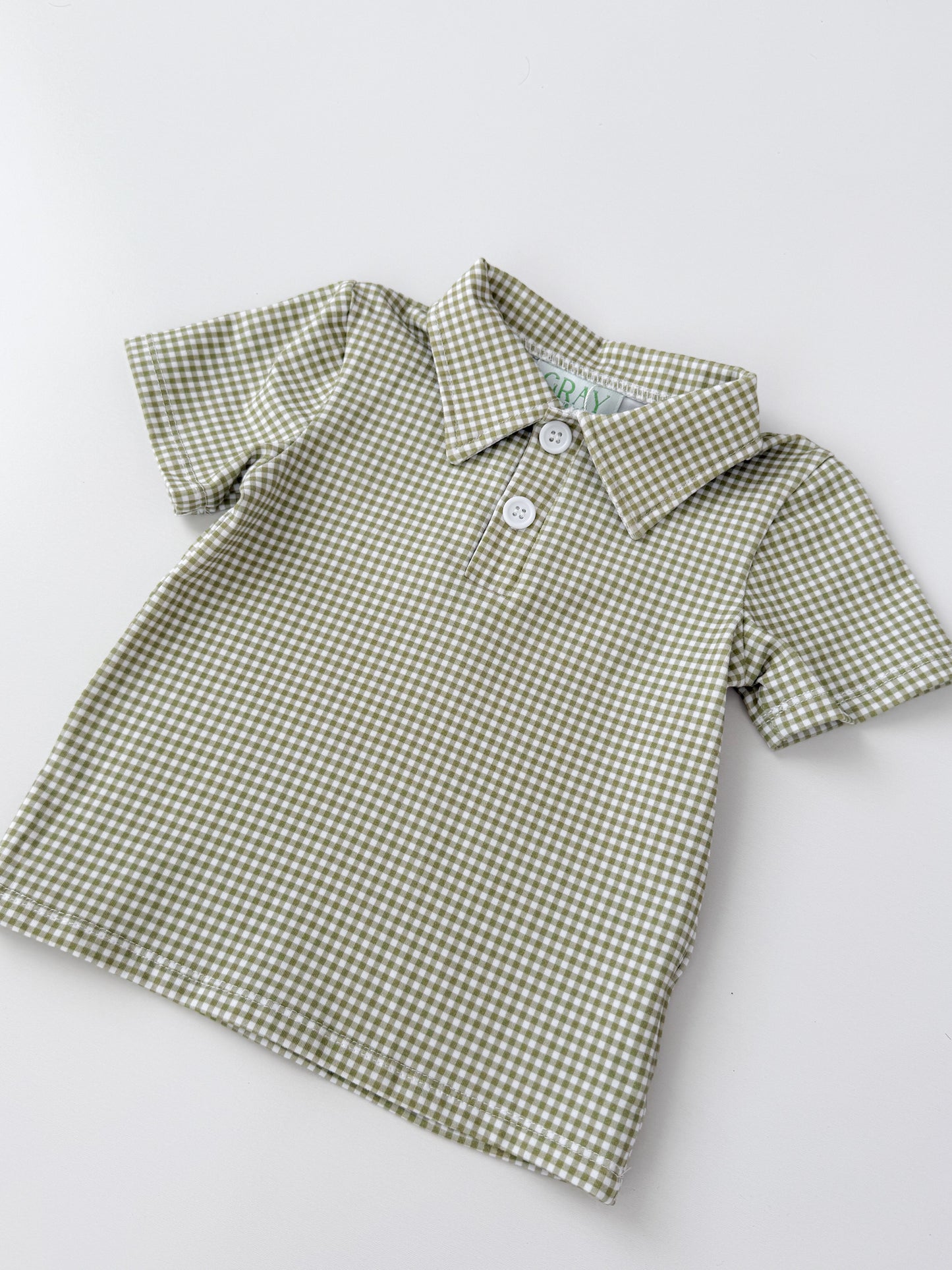 Paxton Green Gingham Polo