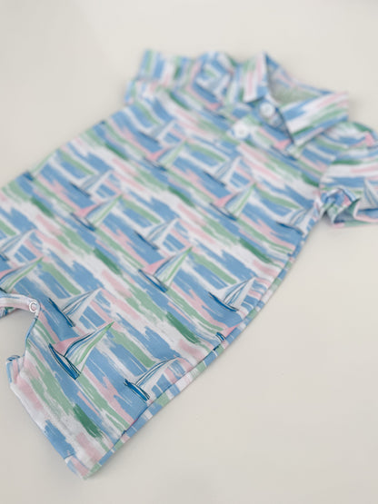 Sail Away Boys Romper