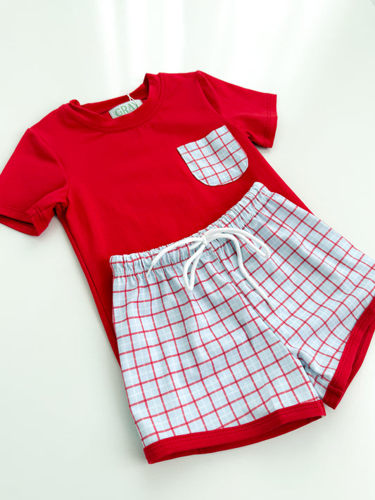 Patriot Plaid Shortie Set