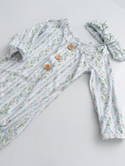 Marlowe Floral Knotted Gown Set