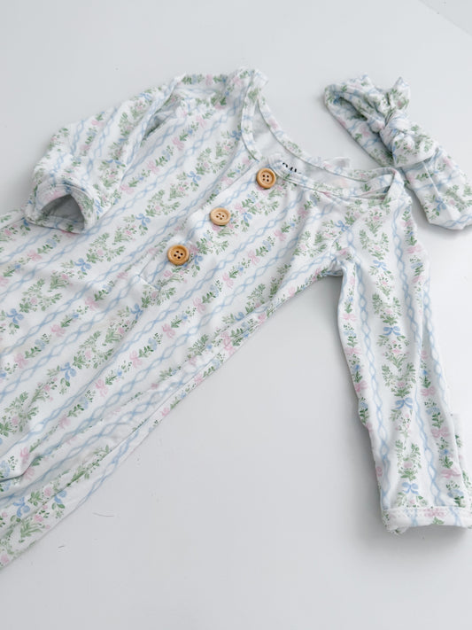 Marlowe Floral Knotted Gown Set