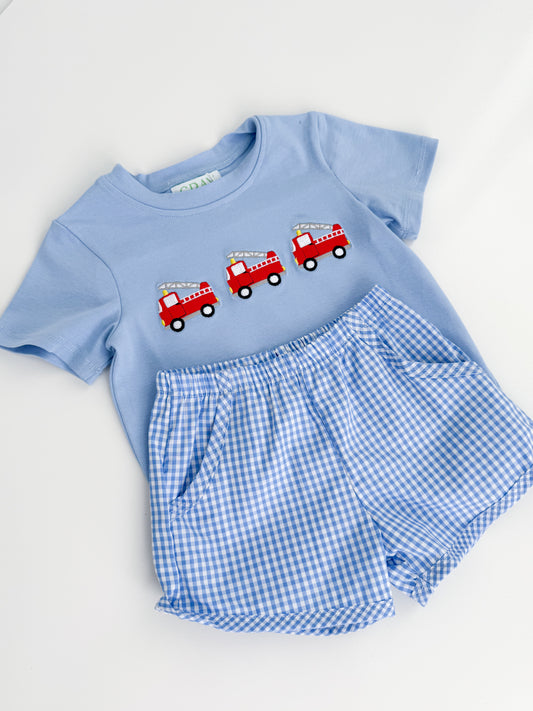 Fire Truck Shortie Set