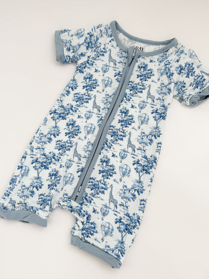 Safari Toile Bamboo Shortie Romper