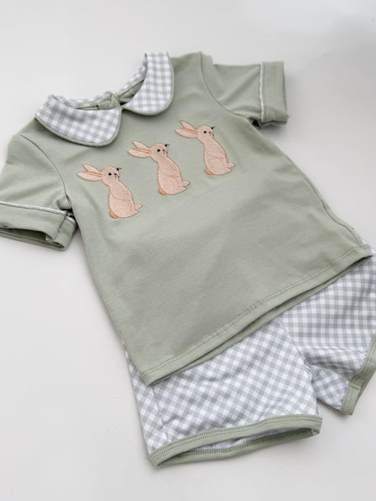 Bunny Trio Peter Pan Short Set