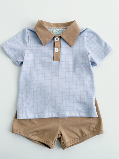 Abel Plaid Shortie Set