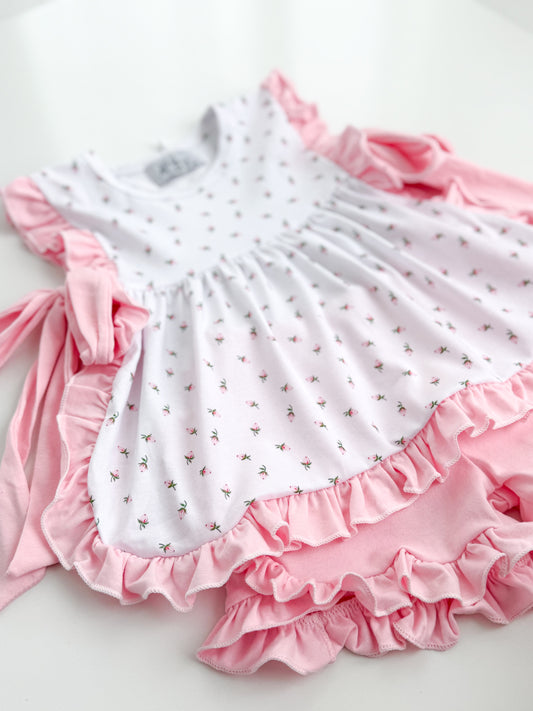 Rosebud Ruffle Short Set